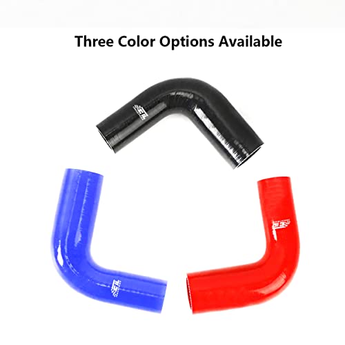 1.5" ID, 7" Leg Length 90 Degree Elbow Silicone Coupler Hose, 4-Ply Reinforced Universal Silicone Pipe Hose Turbo Intake Tube Intercooler Piping Blue - color: Blue, size: 1.5" ID