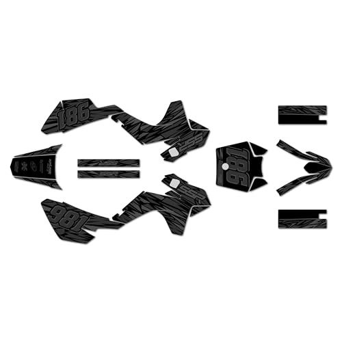 Graphics Kit for SSR SR70, SR110, and SR125 (2021+) Twitch Series Smoke 21 Mil - Pro Edition - Dirt Pit Bike Motorcycle Sticker, Dirtbike Racing Decal Motocross Accessories no-Plastics - color: Smoke, size: 21 Mil - Pro Edition