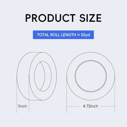 Masking Tape,1" ×55 Yards 6 Rolls (330 Yards Total),Medium-Adhesion White Painters Tape,Arts & Crafts, Home DIY Projects,Spray Paint Masking- Hand Tearable, No Residue - size: 6 Rolls*1 inch*55Y