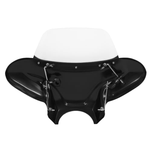 ECOTRIC Universal Motorcycle Cruiser Front Outer Fairing Batwing w/Clear