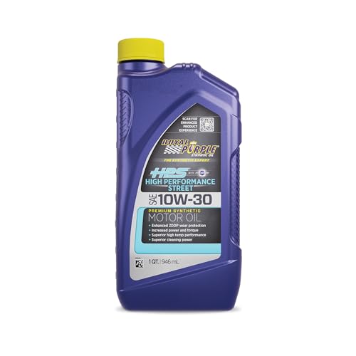 Royal Purple (36130-6PK HPS 10W-30 Synthetic Motor Oil with Synerlec Additive Technology - 1 Quart, (Case of 6) - size: 1 Quart, Case of 6, style: 10W-30