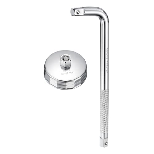 HARFINGTON Oil Filter Cap Wrench 16 Flute 87mm ID 1/2" CR-V Steel(901-1) - size: 87mm x 16 Flute(901-1)