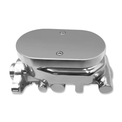 Chrome 7" Dual Brake Booster & Smooth Master Cylinder 1 1/8" Bore - size: 7", style: Dual Diaphragm