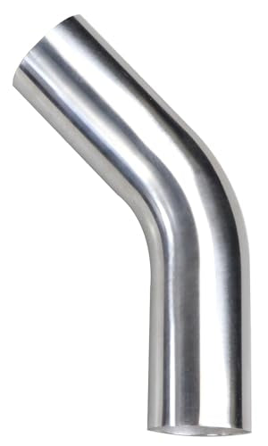 1.75" (45mm) OD 45 Degree Aluminum Elbow Pipe Intercooler Pipe Air Intake Tube, 1.5D Radius, Aluminum Alloy Tube High polished (45 Degree, OD 1.75") - color: 45 Degree, size: OD 1.75" (45mm)