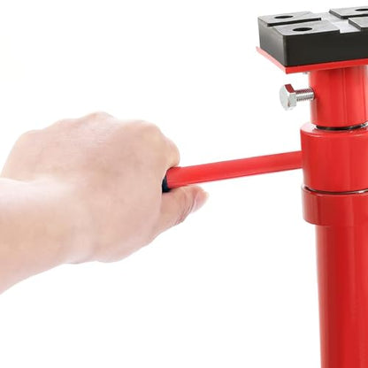 KUAFU Adjustable Under Hoist Tripod Stand 2 Ton High Lift Jack Stand Reach - size: Red