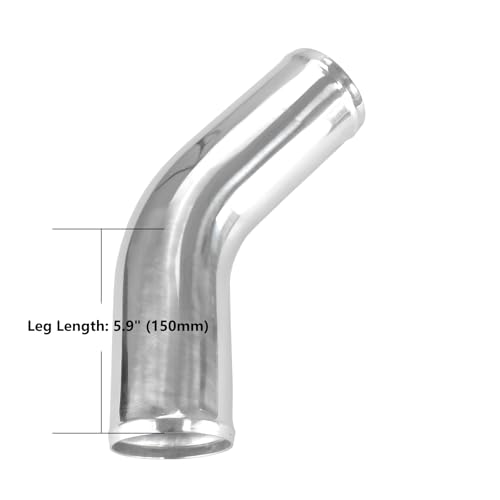 Ucreative 45 Degree OD: 3.0" (76.2mm) Aluminum Alloy Pipe