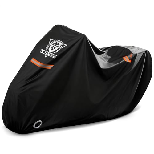 XYZCTEM Motorcycle Cover All Season Waterproof Outdoor Protection - color: Black, size: 116"