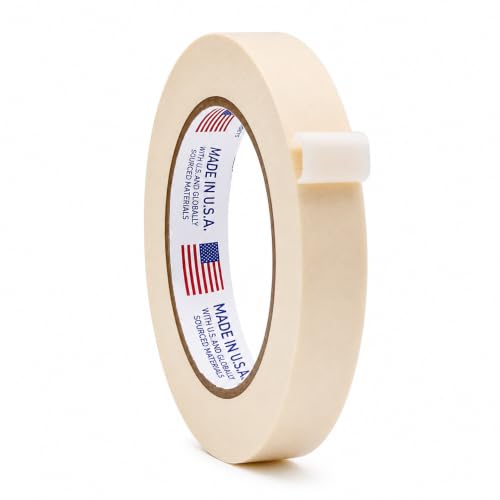 WOD MT5 Utility Grade Masking Tape, 3/4 inch x 60 yds. for Home or Office air-Dry Painting, Labeling, & Packing. Leaves no Residue - size: 3/4 inch, style: Roll