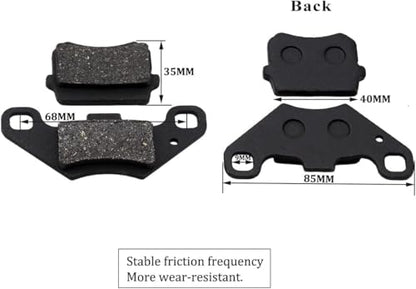 PRO BAT ATV Quad Rear Brake Assembly Master Cylinder Caliper Disc Rotor - color: Black