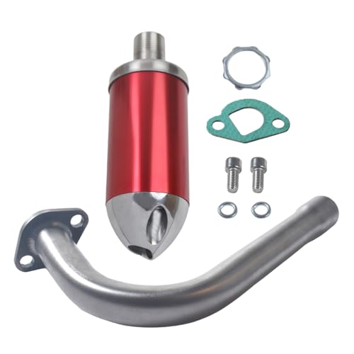 Exhaust Pipe with Muffler for Honda GX160 GX200 for Predator 212cc Red - color: Red