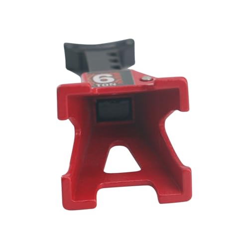 4 Pack Adjustable Mini Jack Stands Compatible with 1/18 1/24 Traxxas TRX4M Axial SCX24 AX24 FMS FCX24, Height Range 4-34mm, Ideal for RC Crawler Car Maintenance Accessories(Red) - color: Red