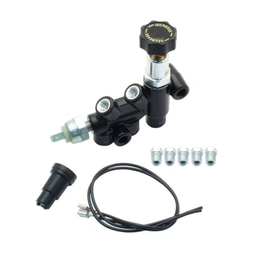 Speedway Motors Power Brake Booster Conversion Kit Compatible with 1973–1987 Chevy Truck, 8” Dual Black Booster, 1” Bore Oval Master Cylinder, Adjustable Left-Mount Valve