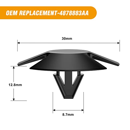 GOOACC 100Pcs Hood Insulation Retainer Clips OEM Replacement -#4878883AA - color: 100Pcs Clips +Remover