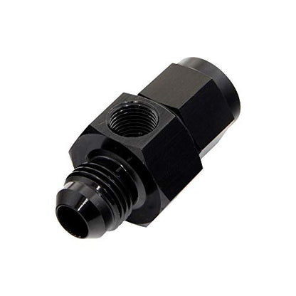 GlowShift -6 an Inline 1/8-27 NPT Fuel Pressure Sensor Thread Adapter