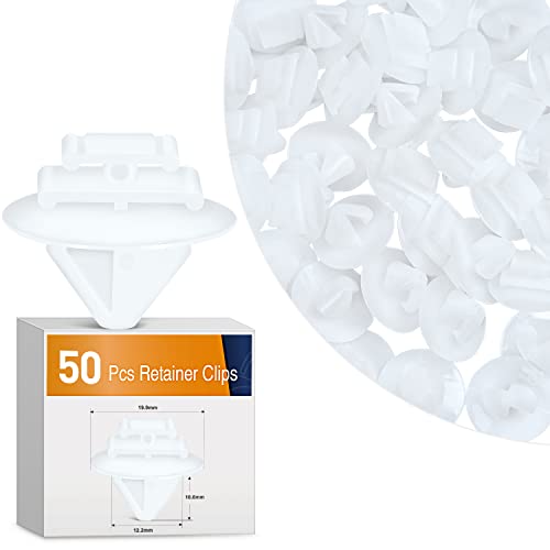 GOOACC 50pcs Rear Door Body Side Moulding Clips for Jeep Renegade 2015-2020 Fiat Chrysler 68241251AA 68241251-AA White Nylon Wheel Opening Moulding Clip Fits into 9mm Hole - color: 50Pcs Door Body Moulding Clips