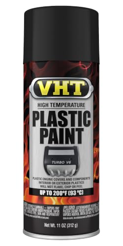 VHT High Temperature Plastic Paint, Matte, Black, 11 oz - color: Black