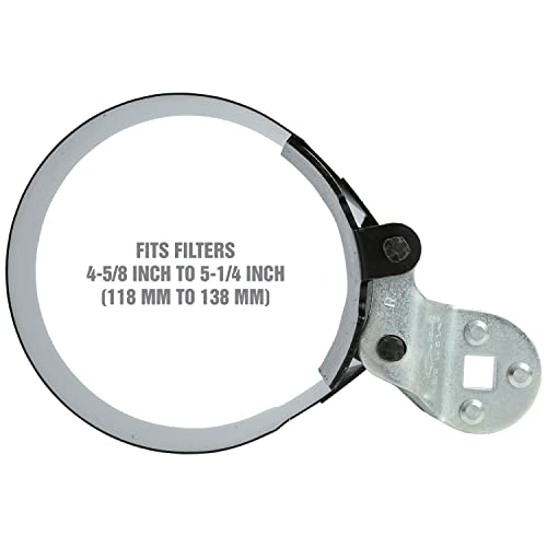 OEMTOOLS Heavy Duty Truck Oil Filter Wrench Fits 4-5/8" to 5-1/4" Filters - size: 4-5/8 inch to 5-1/4 inch