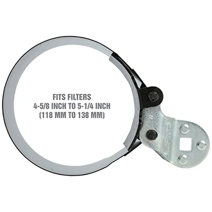OEMTOOLS Heavy Duty Truck Oil Filter Wrench Fits 4-5/8" to 5-1/4" Filters - size: 4-5/8 inch to 5-1/4 inch