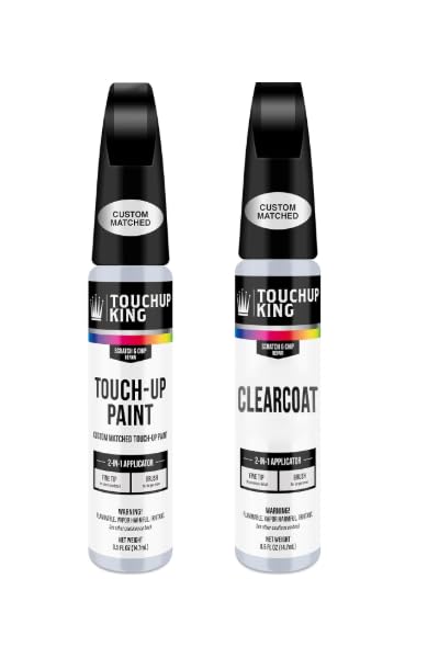 Paint Pen Kit For Fleet Color White L0006EY Car Scratch Repair Paint with Basecoat & Clearcoat – Auto Touch Up Brush Set