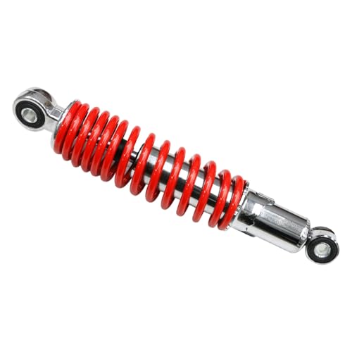10" 260mm Front Shock Absorbers 400lbs Load for Go Kart, ATV, UTV, Drift Trike, Golf Cart, Quad, Buggy, Pit Bike, Lawn Mower – Heavy-Duty Red Suspension Set (No Mounting Base) - color: No Mounting Base