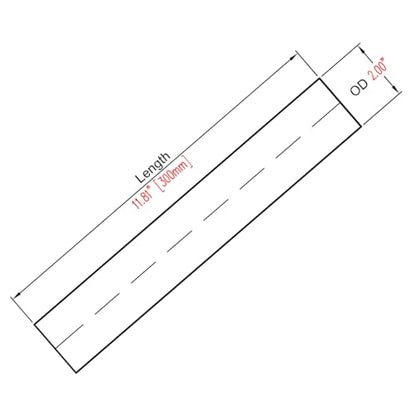 2 Inch 51mm OD Aluminum Intercooler Pipe Piping Air Intake Tube Straight 11.8" 300mm Long, Brushed Finish - color: Straight - 1PC, size: OD: 2" (51mm)