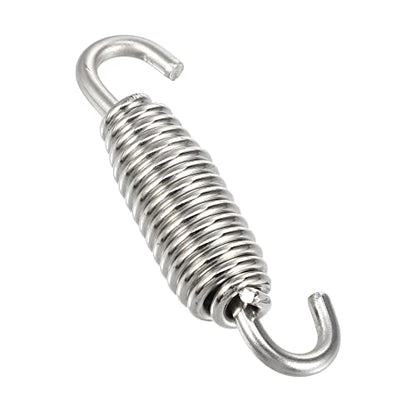X AUTOHAUX 6 Pcs 55mm 2.17" Motorcycle Muffler Exhaust Pipe Spring Universal Stainless Steel Silver Tone