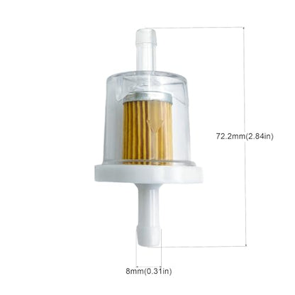 Strongthium 691035 493629 1/4" 40 Micron Inline Fuel Filter Kit - size: 2pcs