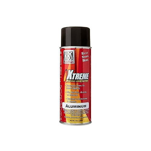 KBS Coatings 65103 Aluminum Xtreme Temperature Coating - 12 fl. oz. - color: Aluminum, size: 12 Fl Oz (Pack of 1)