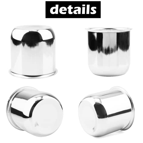 4Pcs 3.19" OD 3.17" H Push Through Trailer Wheel Center Cap for Rim - color: Chrome, size: 3.19" Hub 3.17" H