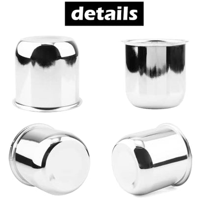 4Pcs 3.19" OD 3.17" H Push Through Trailer Wheel Center Cap for Rim - color: Chrome, size: 3.19" Hub 3.17" H