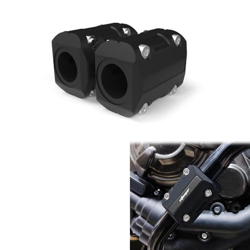 Xitomer 1 Pair 22mm/25mm/28mm Engine Guard Bumper Crash Bar Protectors - color: Black