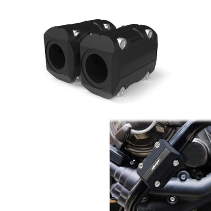 Xitomer 1 Pair 22mm/25mm/28mm Engine Guard Bumper Crash Bar Protectors - color: Black