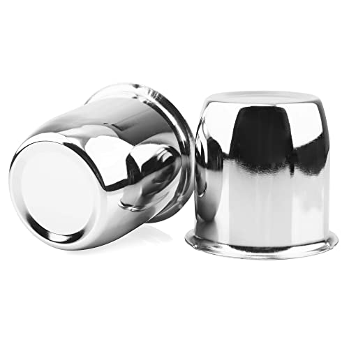 2Pcs 2.8" OD 2.91" H Push Through Trailer Wheel Center Cap for Rim - color: Chrome, size: 2.8" OD 2.91" H