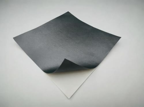 Black Fynxir Self-Adhesive Aluminum Backed Aluminized Fiberglass Cloth Heat Shield - 12"x12" Sheet, Thermal Reflective Insulation Barrier for High Temp Protection (Automotive Exhaust, Firewall) - color: Black, size: 12‘’ X 12''