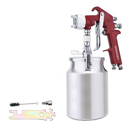 ENDOZER Professional Siphon Feed Spray Gun for Paint, Red Handle, 34 oz -1.8mm Nozzle for a Variety of Low Viscosity Paints（Red） - color: Red-1.8（Basics）