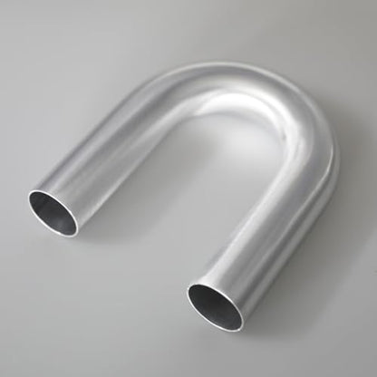 76mm (3") OD 180 Degree Elbow 3 Inch Aluminum Intercooler Pipe Air Intake Tube, 1.3D Radius, Center to Center Distance 7.95" (202mm), Brushed Finish - color: 180 Degree, size: OD 3" (76mm)