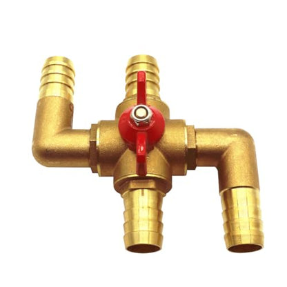 4-way 5/8" Brass Automobile Heating Water Valve Manual Control Valve - size: 5/8 inch