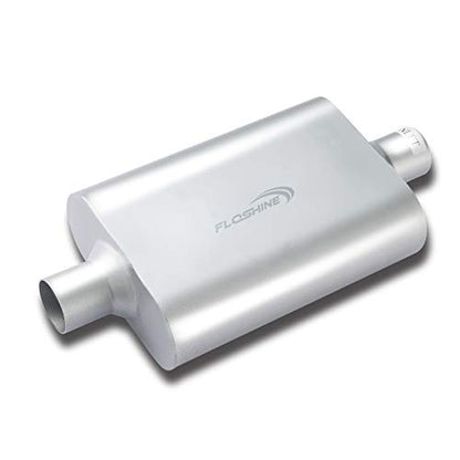 Universal Mufflers Dual Chamber 2" inlet (ID) 2" outlet (ID) overall 17" Performance Automotive Muffler Exhaust FH42040 - size: 2"