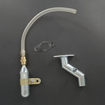 Fuel Recycling Alum Manifold 32mm/40mm Intake Kit, 2 in 1, 2 Stroke Gas Engine Kit Motorized Bicycle 48cc/66cc/80cc/100cc