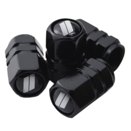 (Set of 4) 63mm=2.5 inches // Slash Wheel Center Caps Covers HubCaps + Tire Valve Stem Caps Trim for Dodge Charger Challenger Durango Hornet Dart R/T SRT Magnum Nitro Journey Caliber Avenger - color: silver // on black Center caps + tire valve caps