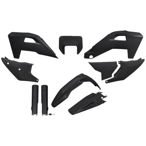 UFO PLAST Full Plastic Kit Compatible with Husqvarna FE 350 S/501 S/450/TE 150/250/300 2026/FE 350 S/450/501 S/TE 300 Heritage Edition 2025 (Black HUKIT631F@001) - color: Black HUKIT631F@001