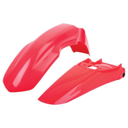 UFO PLAST Front/Rear Fender Kit - Replacement Dirt Bike Front and Rear Mud Guard - Compatible with Honda CRF230F 2006-2014 - HO04649-070/HO04652-070