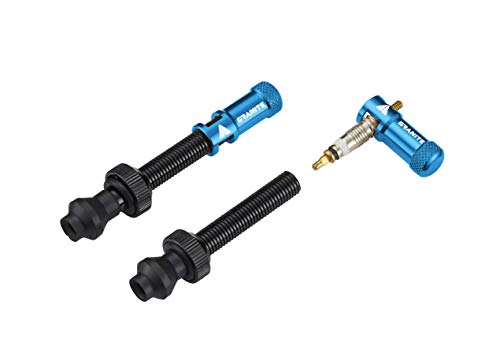 Granite Juicy Nipples Presta Valve Core Remover Caps (Blue) - color: Blue