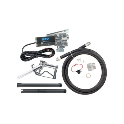 GPI - M-150 Series Fuel Transfer Pump, Manual Shut-Off Unleaded Nozzle, 15 GPM, 12 Volt (110000-99) - style: Manual Nozzle, Spin Collar
