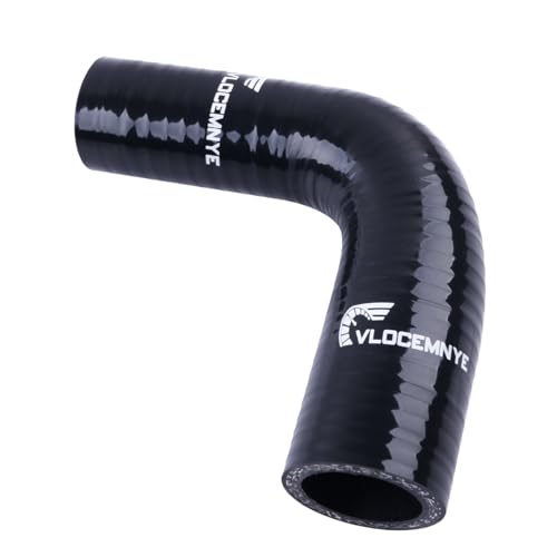 Silicone Reinforced Turbo/Intercooler/Intake Piping Coupler Industrial Hydraulic Hoses 4-Ply(5.4mm) (90 Degree ID 1" -1 1/4" inch (25mm-32mm)) - style: 90 Degree ID 1" -1 1/4" inch (25mm-32mm) Black