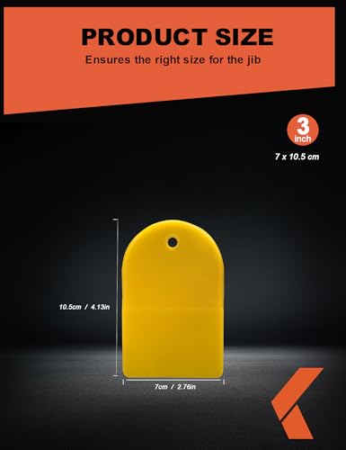 KREFINISH Body Filler Spreaders (Pack of 100) - 3" Yellow Reusable Plastic Spreader for Automotive Fillers, Putties, Glazes, Caulks and Paint - size: 3inch