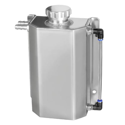 Coolant Reservoir Tank, 2L Aluminum Radiator Overflow Tank Silver - color: Silver, size: 2L