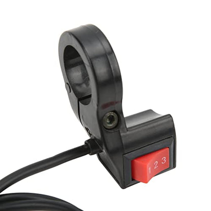 Handlebar Control Switch Three Speed Switch Easy Install Highly Durable for ATV Bike Motorcycle 1 Inch (Plastic Metal)