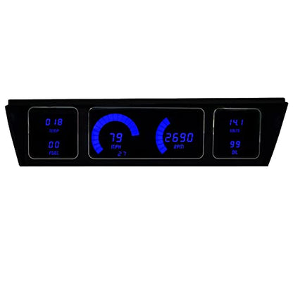 Intellitronix DP1211 Direct-Fit LED Digital Gauge Cluster for 1977-1990 Chevrolet Impala & Caprice - Modern Dash Panel Replacement with Speedometer, Tachometer, Voltmeter DP1211B (Blue) - color: Blue