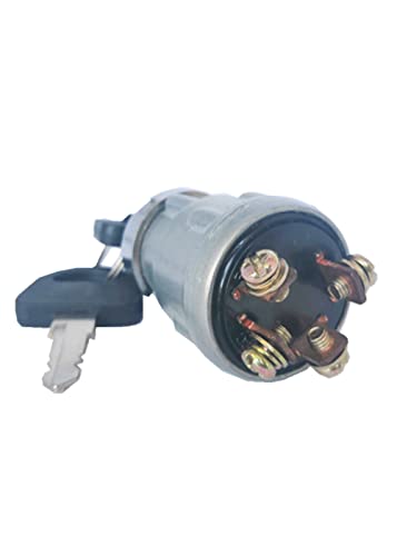 Ignition Starter Switch with 4 Position 4 Connection Terminal 2 Keys for Car, Moto, Tractor, Forklift, Truck, Scooter, Trailer, Agricultural,Modified Car Pit Quad Go Kart UTV Moped Buggy… - color: JK424 (4 Terminal )